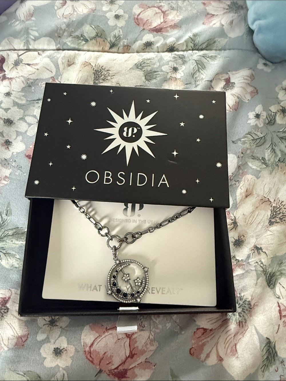 Bomb Party Obsidia: She Lives Among The Stars Necklace in Hematite